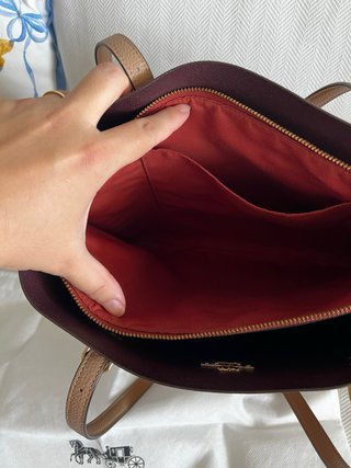 Bolso de cuero Coach beige