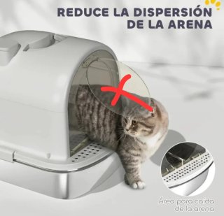 Arenero para gatos cubierto sin puerta