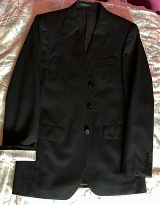 Traje negro hombre