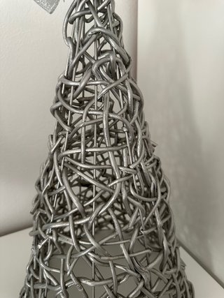 Alberello argento decorativo intrecciato
