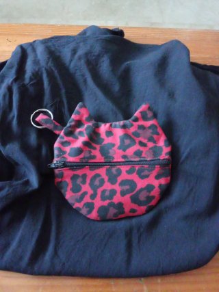 Monedero gato estampado leopardo