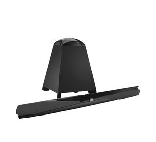 Subwoofer y Barra de Sonido Negra JBL