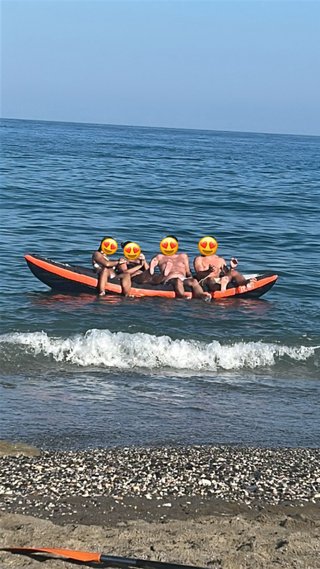 Piragua hinchable naranja