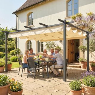 Pérgola 4x3m Techo Retráctil