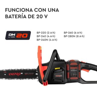 Motosierra DCS-201BC Batería 20V/4Ah + Cargador