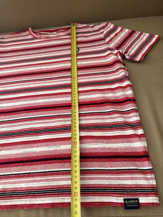 T-shirt Garcia uomo taglia M righe rosse