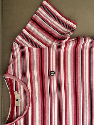 T-shirt Garcia uomo taglia M righe rosse