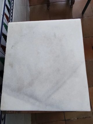 Mesilla auxiliar muy antigua madera mármol