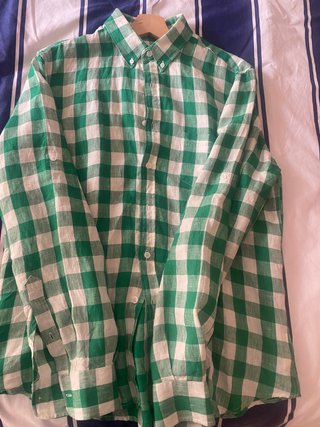 Camisa Adolfo Domínguez cuadros Lino Talla L