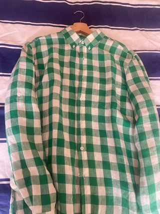 Camisa Adolfo Domínguez cuadros Lino Talla L
