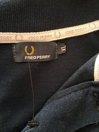 Polo Fred Perry Negro Naranja Original