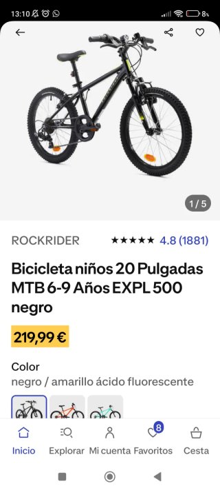 Bicicleta Rockrider nueva sin estrenar