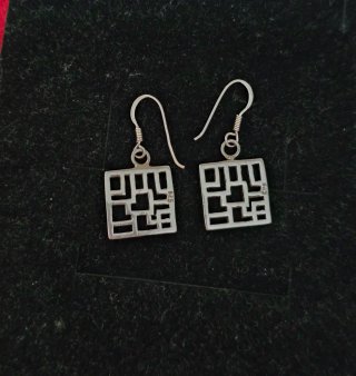 Pendientes Plata 925 Ley Cuadrados