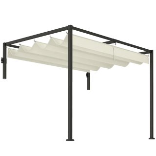 Pérgola de Pared 3x2m con Toldo Retráctil
