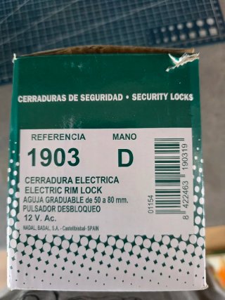 Cerradura Eléctrica Gris con Llave 12V