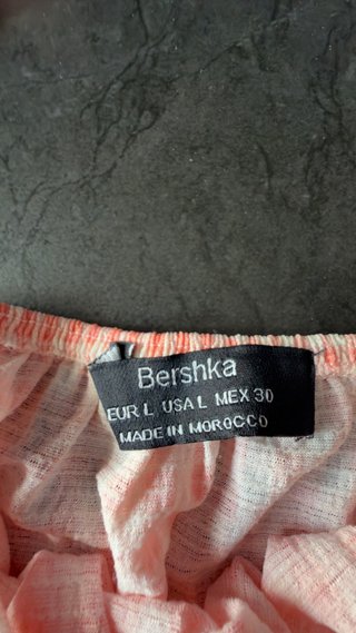 Top corto cuadros vichy Bershka talla L