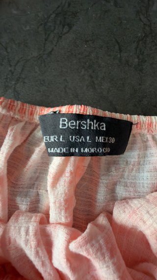 Top corto cuadros vichy Bershka talla L