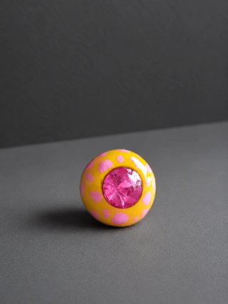 Anillo Chunky Rosa y Amarillo