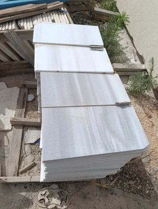 Lote de baldosas de mármol Blanco Ibiza 30x15x2