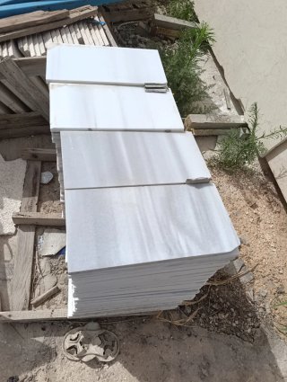 Lote de baldosas de mármol Blanco Ibiza 30x15x2