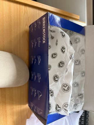 Zuecos Birkenstock Azul/Blanco