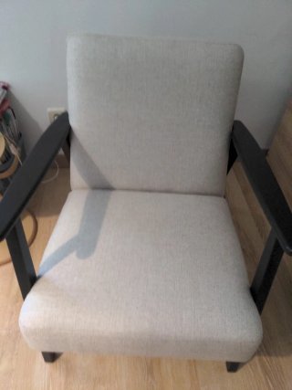 Butaca Ikea Tela Madera Negra