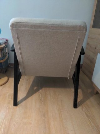 Butaca Ikea Tela Madera Negra