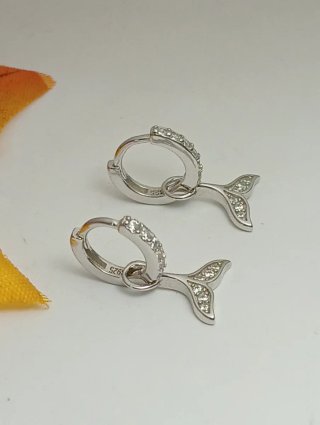 Aros 10mm, cola de ballena 5×10mm, plata  ley 925