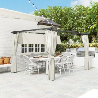 Pérgola Cenador 4x3m con Techo Retráctil