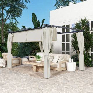 Pérgola Cenador 4x3m con Techo Retráctil