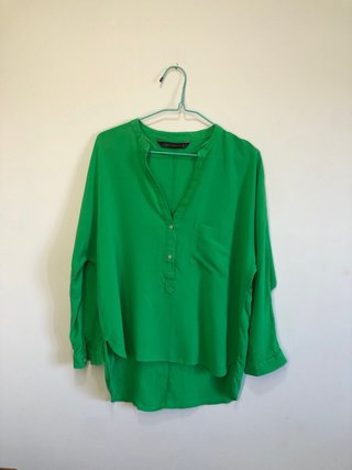 Camisa Zara Verde Talla S