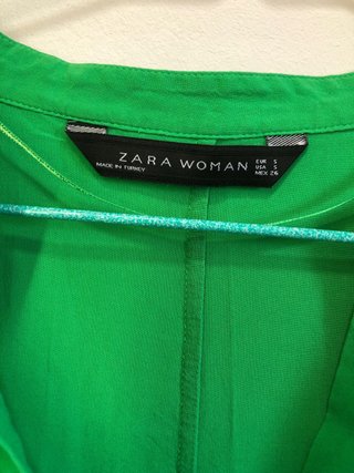 Camisa Zara Verde Talla S
