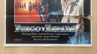 Cartel Cine Fuego y Espada (1988)