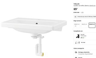 Lavabo IKEA TVÄLLEN blanco