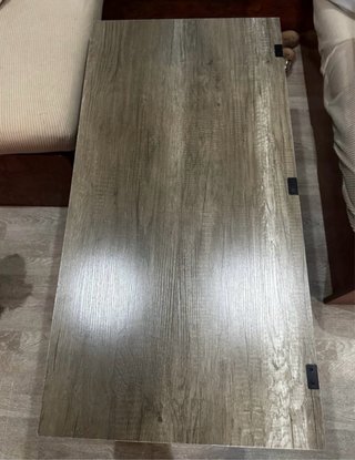 Mesa de centro elevable madera y metal