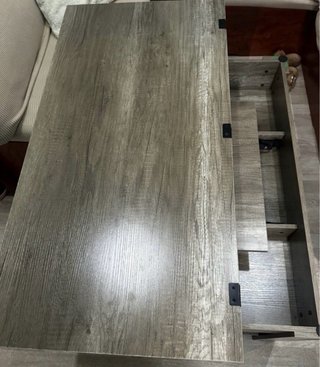 Mesa de centro elevable madera y metal