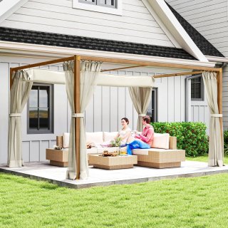 Pérgola Jardín 4x3m Techo Retráctil