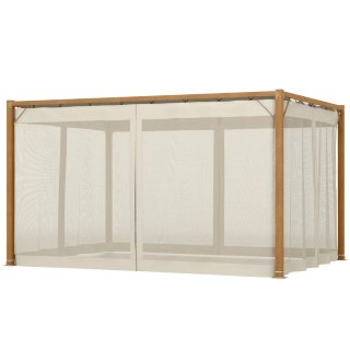 Pérgola Jardín 4x3m Techo Retráctil