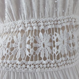 Vestido blanco ibicenco. Largo. Talla M