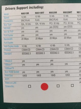 Tarjeta de red OVISLINK Ethernet 10/100 Mbps