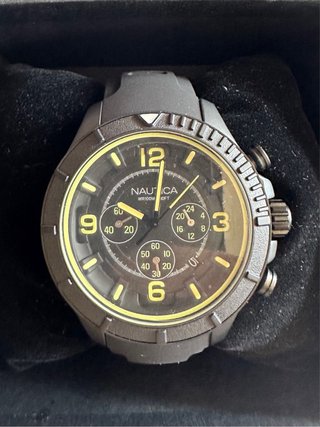 Reloj Nautica Hombre Negro/Amarillo