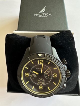 Reloj Nautica Hombre Negro/Amarillo
