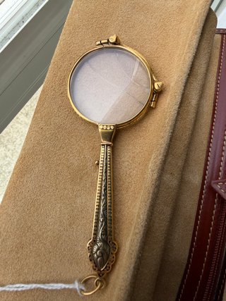 Gafas Lorgnette Vintage Doradas