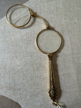 Gafas Lorgnette Vintage Doradas