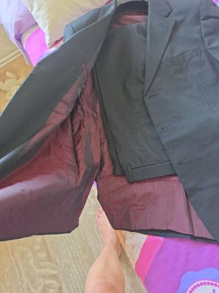 Traje Serra Claret Negro 1 Uso