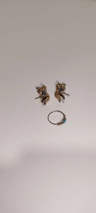 Conjunto de pendientes y anillo