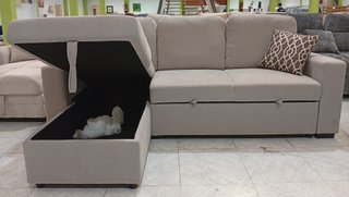 Sofá Cama Luke, Beige. Arcón. Cómodo ¡EN REBAJA!