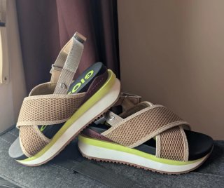 Sandalias Gioseppo Beige y Verde