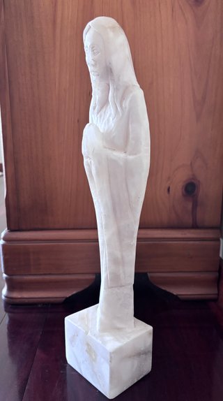 Virgen antigua mármol blanco macizo