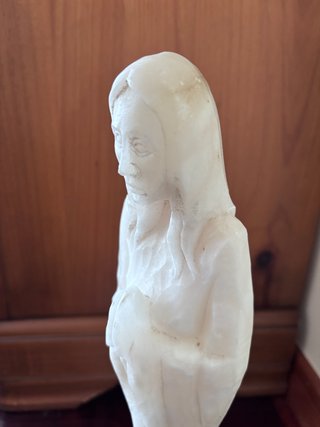 Virgen antigua mármol blanco macizo